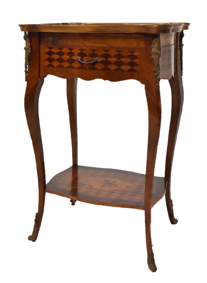 FRENCH LOUIS XV STYLE MARQUETRY ROSEWOOD STAND (1 of 5)