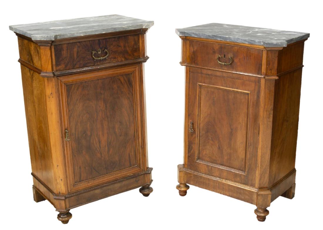 (2) LOUIS PHILIPPE BURLWOOD BEDSIDE CABINET (1 of 5)
