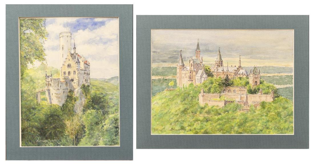 (2) HANS POTREBNY GERMAN CASTLES WATERCOLORS (1 of 5)