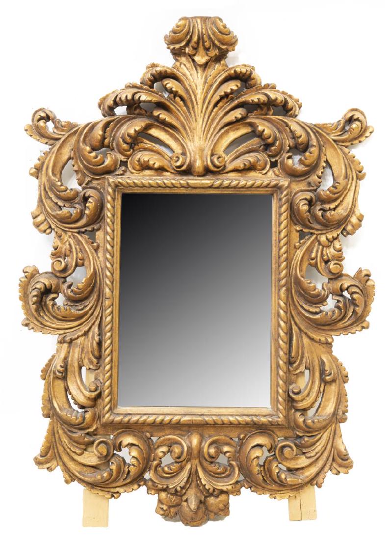 ROCOCO STYLE GILT BEVELED WALL MIRROR (1 of 3)