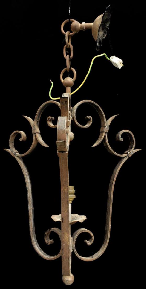 FRENCH WROUGHT IRON SINGLE-LIGHT CEILING LAMP (1 of 1)