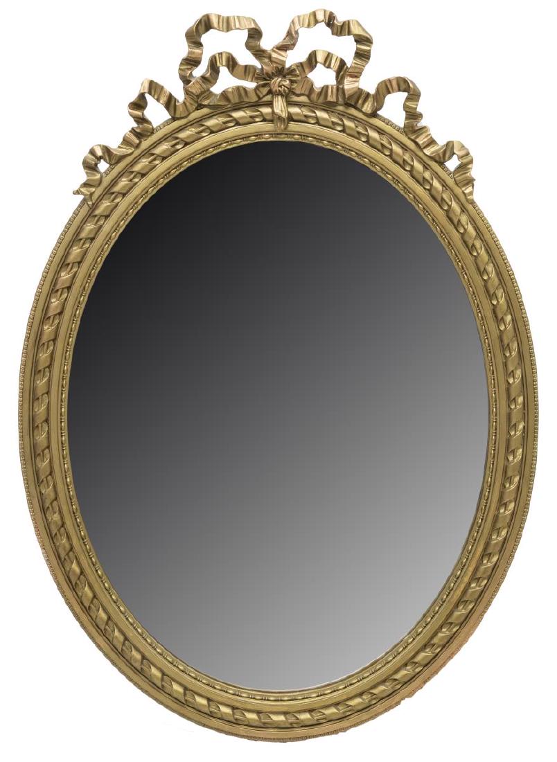 FRENCH GILT FRAME OVAL MIRROR (1 of 3)