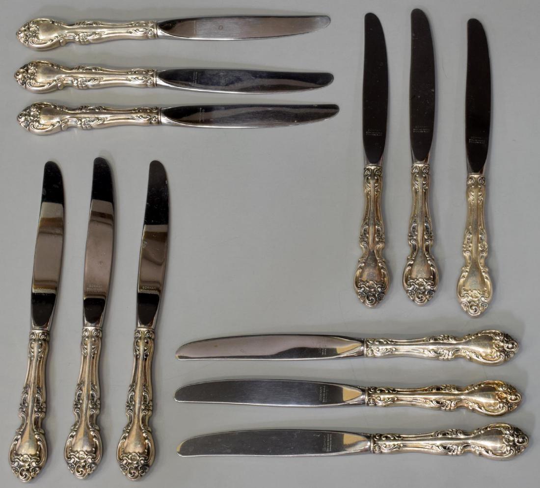 (12) GORHAM 'MELROSE' STERLING SILVER KNIVES (1 of 3)