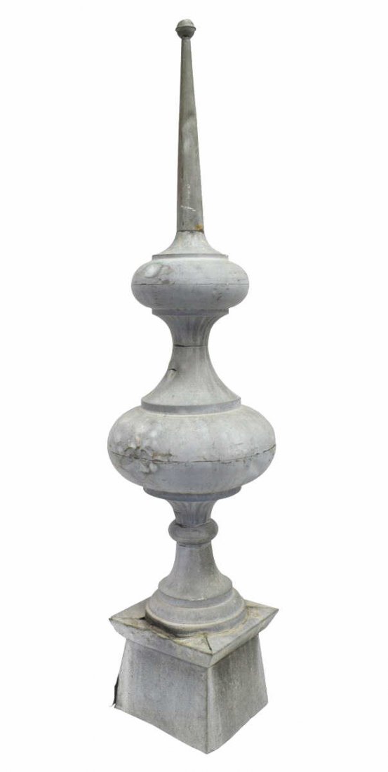 ANTIQUE FRENCH TIN ARCHITECTURAL SPIRE FINIAL (1 of 4)