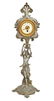 FRENCH ART NOUVEAU CAST METAL SHELF CLOCK - 2