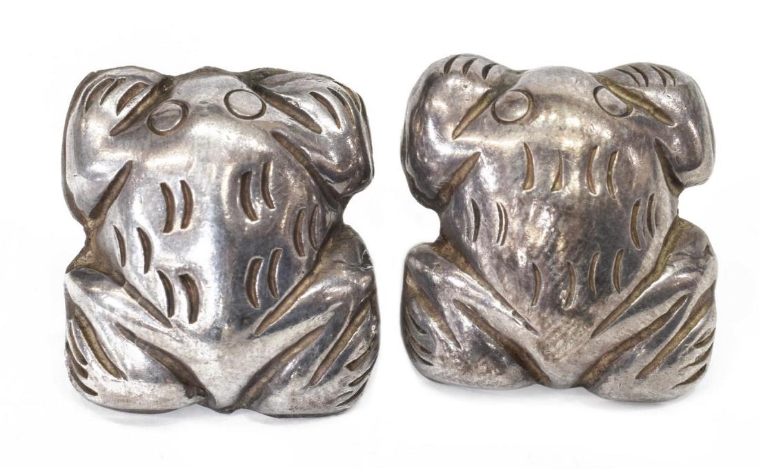 WILLIAM SPRATLING (D.1967) SILVER FROG EARRINGS (1 of 3)