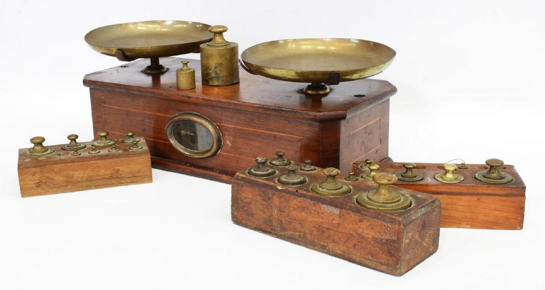 FRENCH FALCOT FRERES BALANCE SCALE & WEIGHTS (1 of 8)