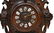 BLACK FOREST HEAVILY CARVED WALNUT WALL CLOCK - 3