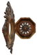 BLACK FOREST HEAVILY CARVED WALNUT WALL CLOCK - 5