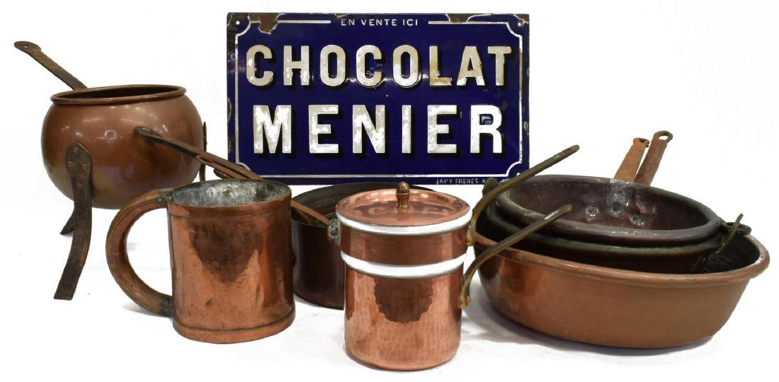 (10) COLLECTION FRENCH COPPER KITCHENWARE, ETC. (1 of 7)