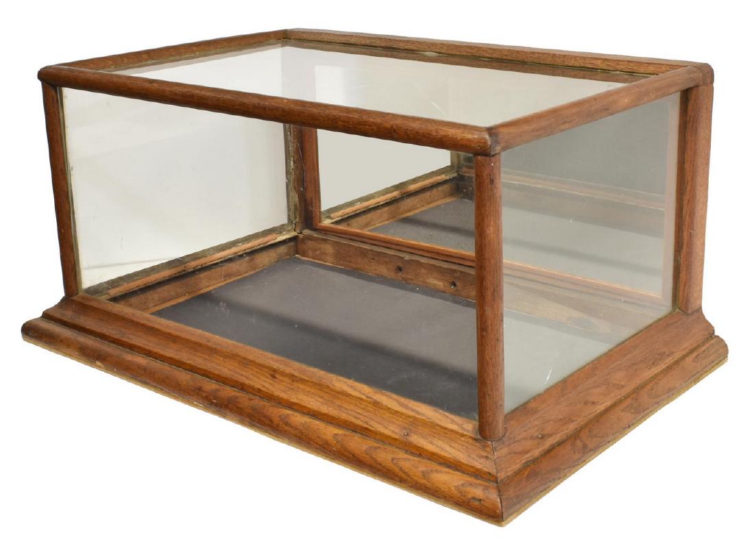 AMERICAN OAK COUNTERTOP DISPLAY CABINET (1 of 4)