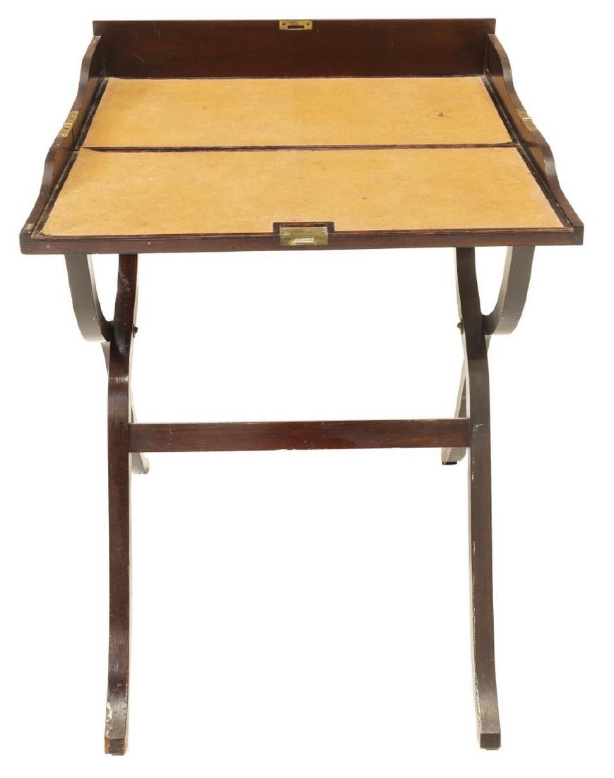 ENGLISH MAHOGANY CAMPAIGN FOLDING WRITING TABLE (1 of 3)