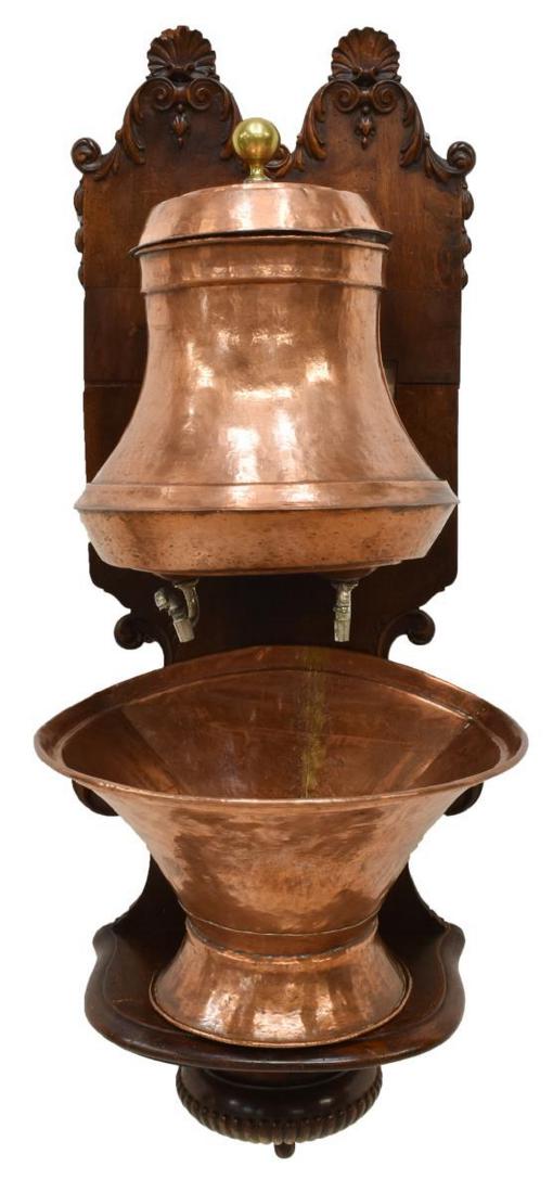 FRENCH PROVINCIAL WALL-MOUNTED COPPER LAVABO (1 of 4)
