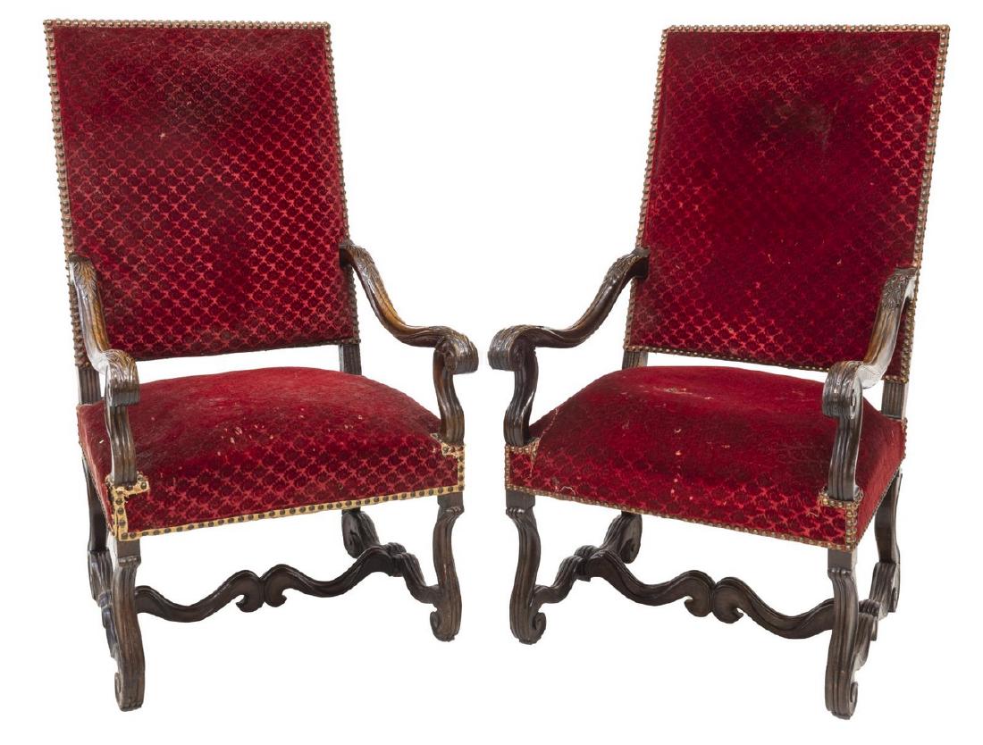 (PR) FRENCH LOUIS XIV STYLE FAUTEUILS ARMCHAIRS (1 of 2)