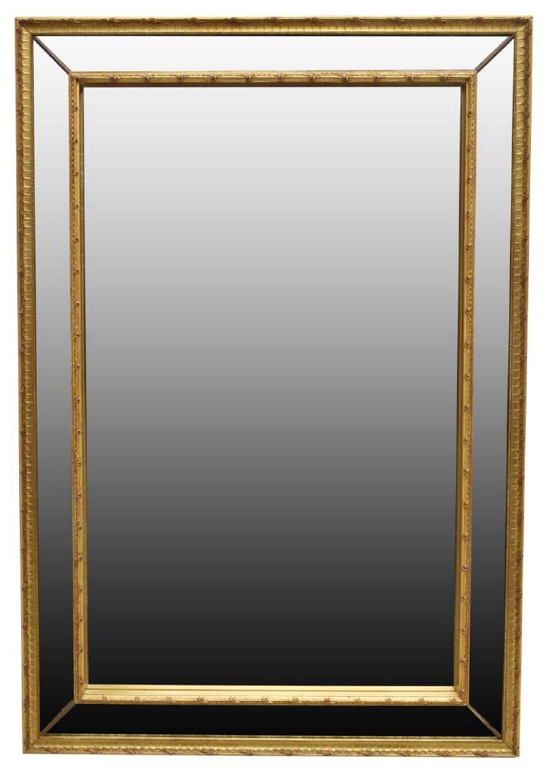 FRENCH ANTIQUED GILDED WALL MIRROR (1 of 3)