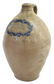 DAVID MORGAN NEW YORK COBALT SILP STONEWARE JUG