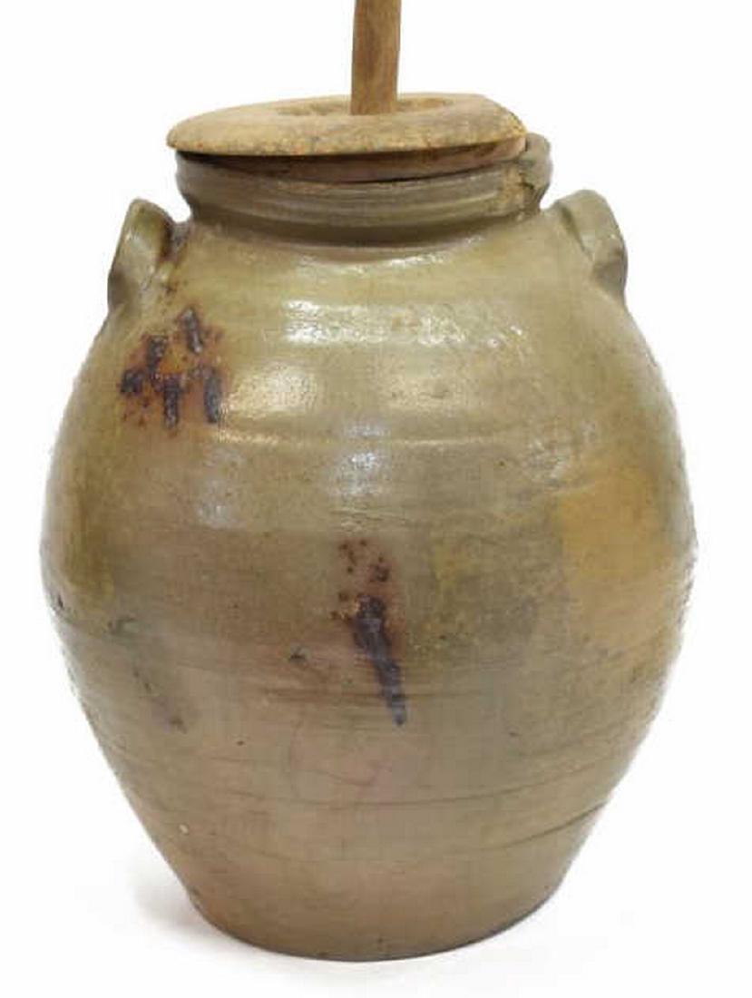 CRIBBS (ATTRIB.) STONEWARE BUTTER CHURN CROCK (1 of 5)