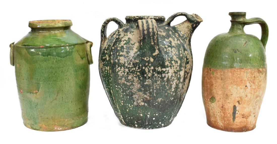 (3) FRENCH EARTHENWARE POTTERY GROUPING (1 of 5)