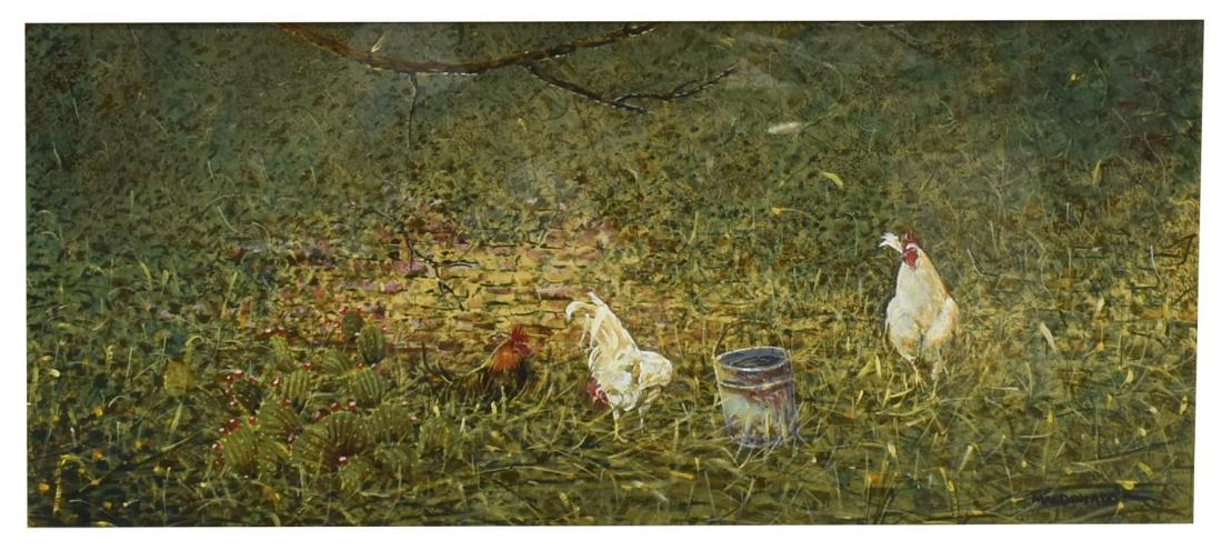 DANIEL MALDONADO (D.2019), CHICKENS IN THE YARD (1 of 3)