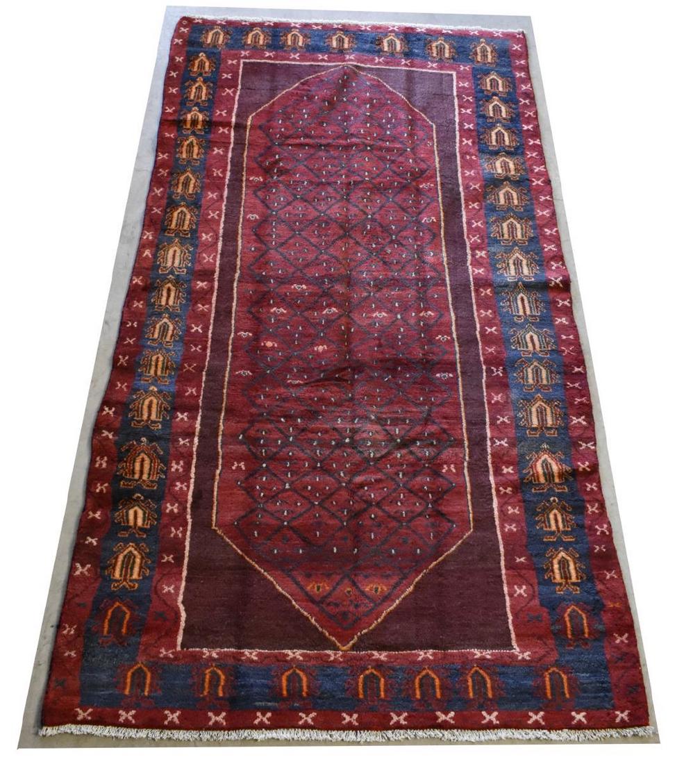 HAND-TIED PERSIAN KOLIA RUG, 8'10" X 4'11": Hand-tied Persian Kolia rug, approx 8'10"l, 4'11"w Start Price: $200.00