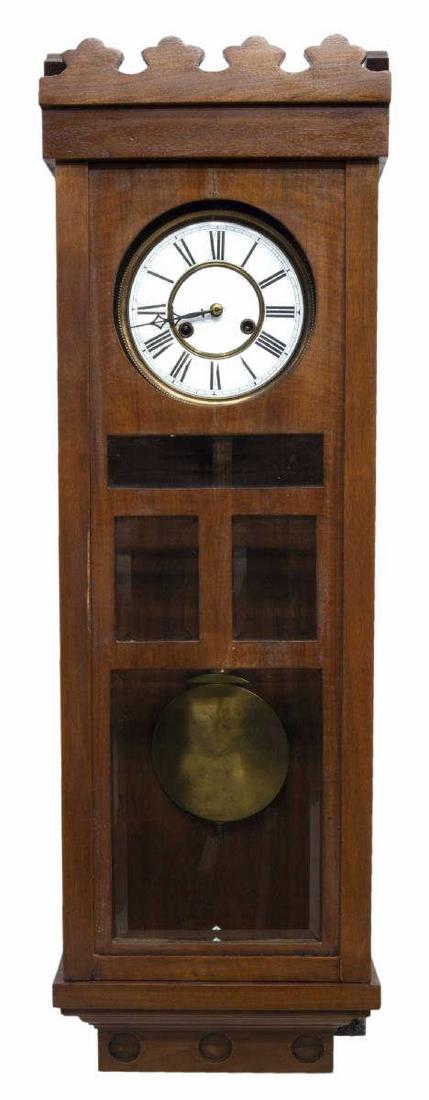 GERMAN REGULATOR TIME & STRIKE WALL CLOCK (1 of 5)