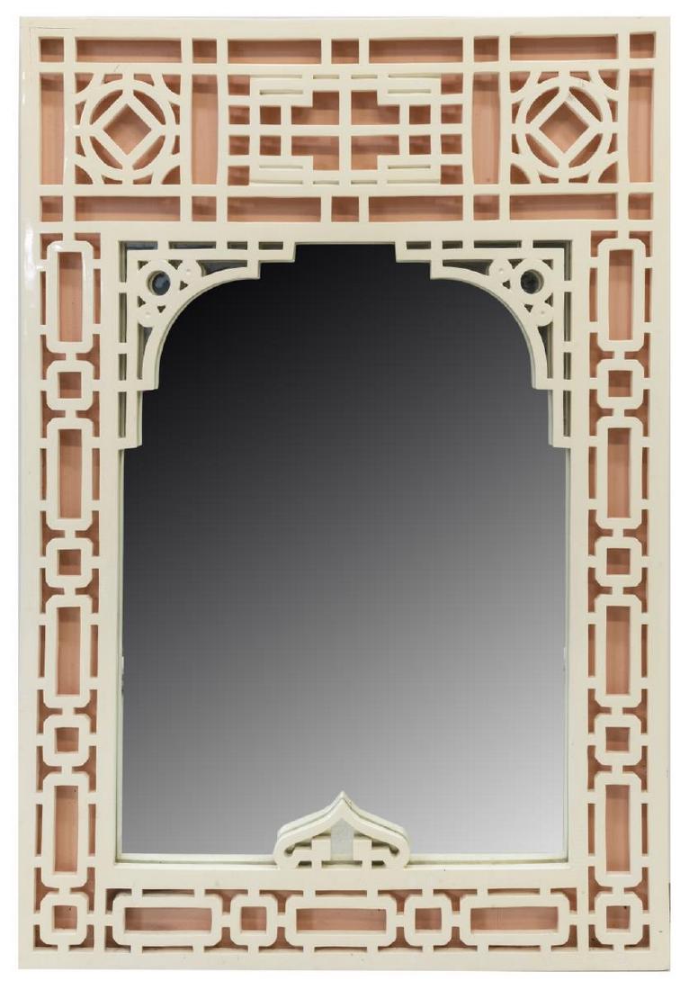 LARGE CONTEMPORARY ARABESQUE LACQUER WALL MIRROR (1 of 3)