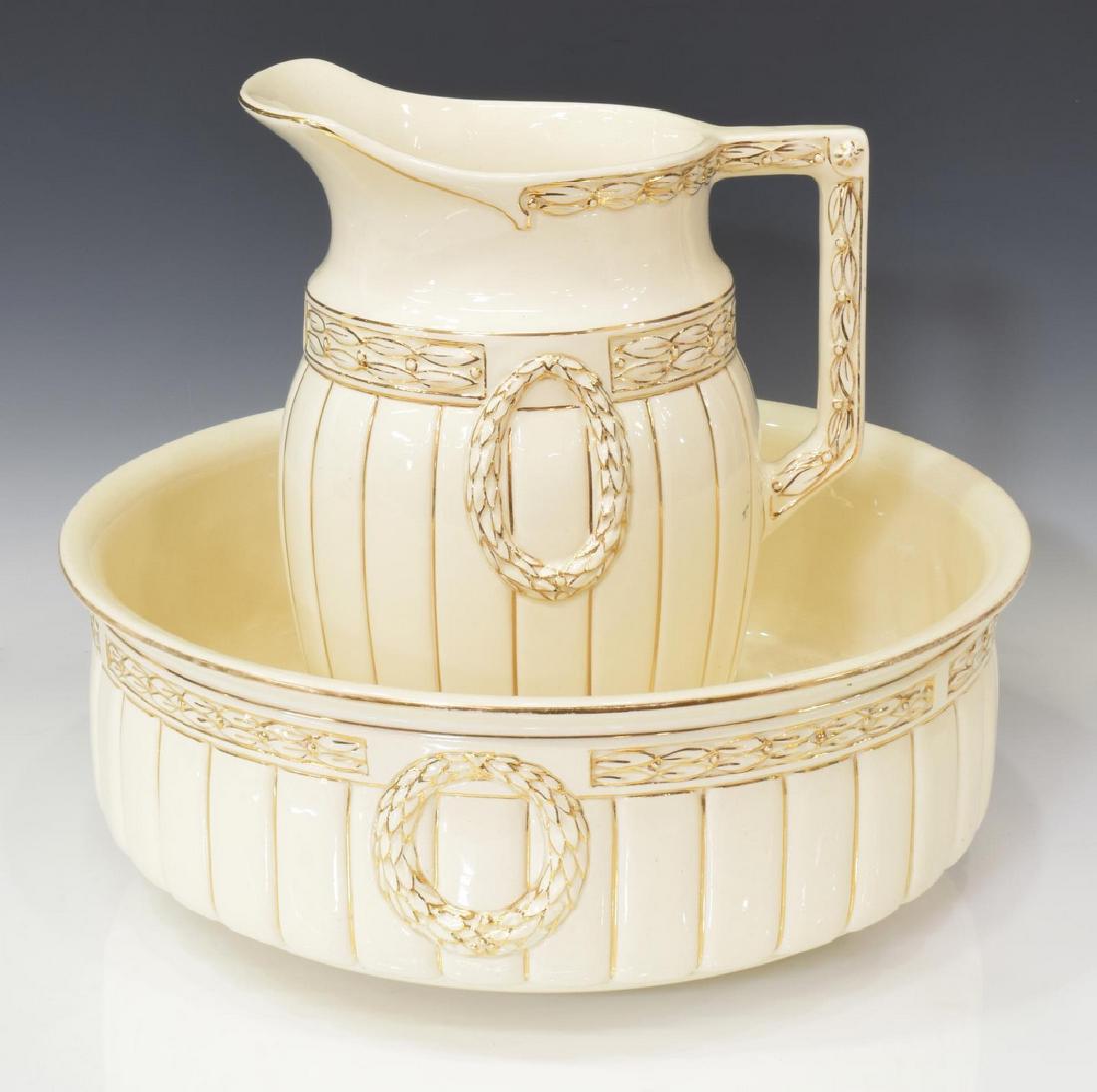 URBACH FRERES PARCEL GILT PITCHER & WASH BASIN (1 of 4)