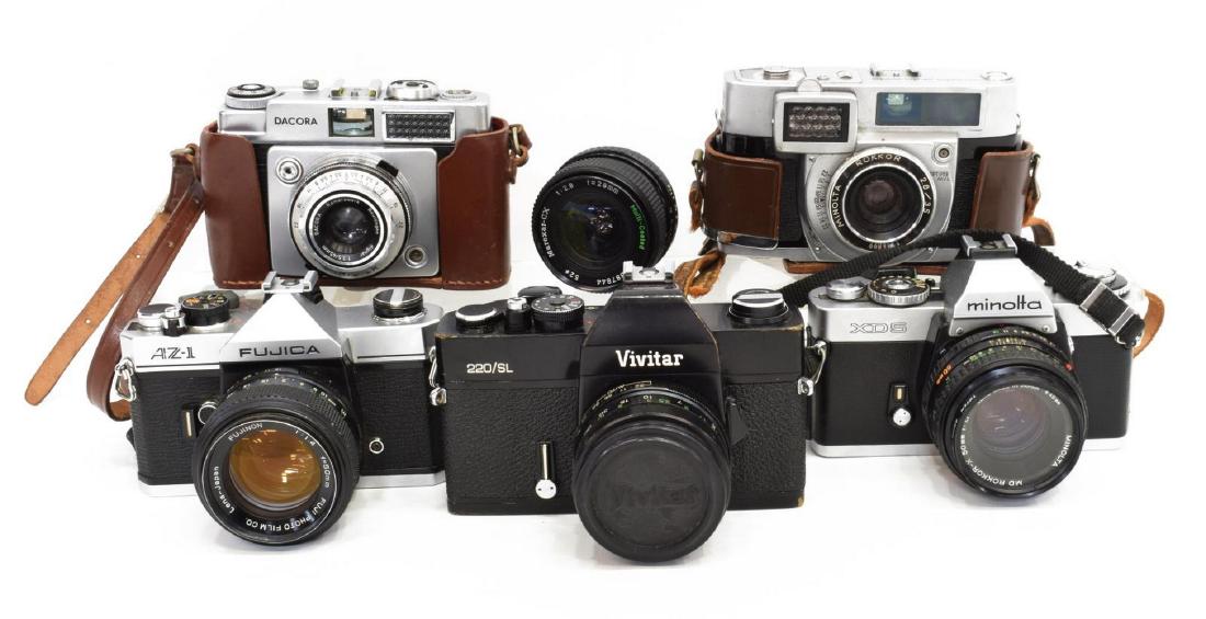 (6) VINTAGE CAMERAS, MINOLTA, DACORA, VIVITAR (1 of 7)