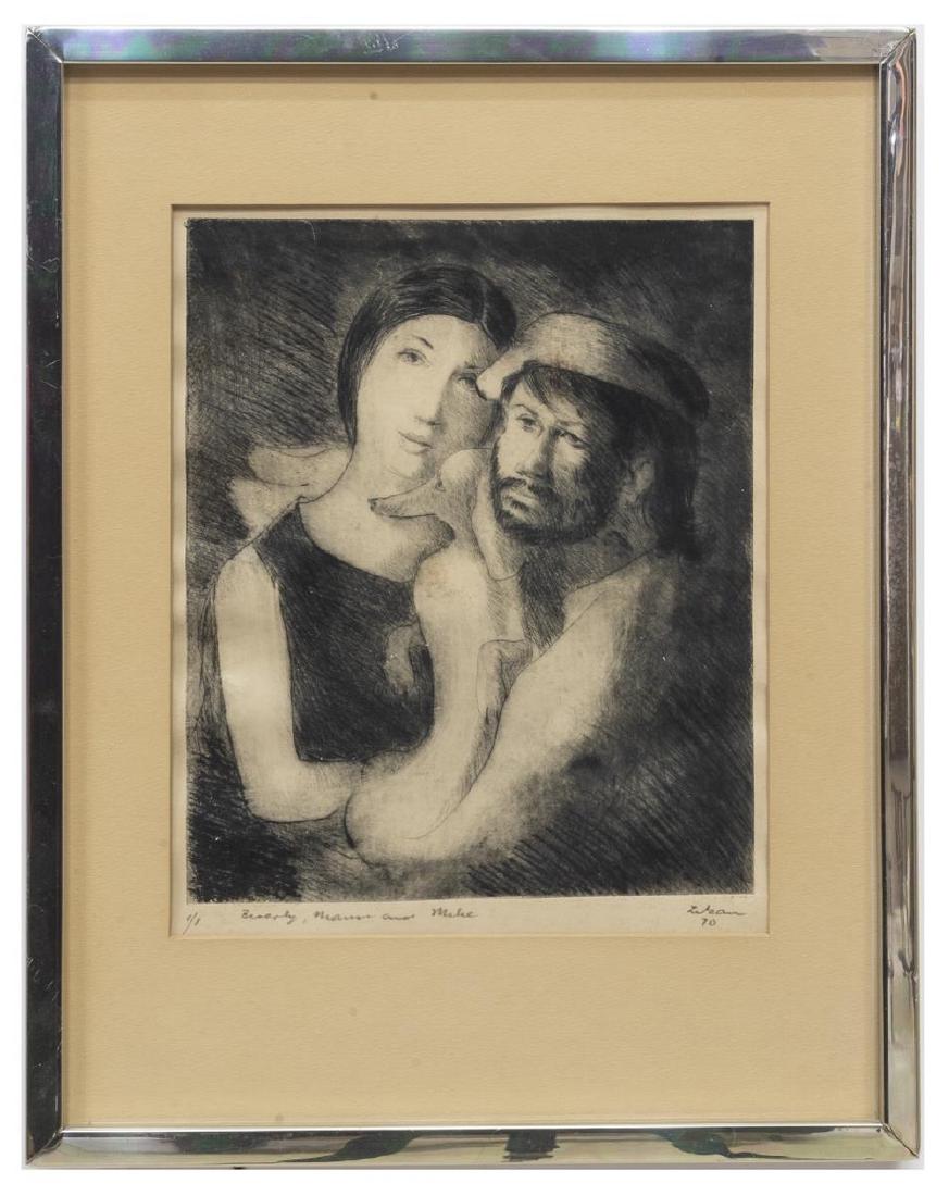 GUSTAV LIKAN (1912-1998) FRAMED SIGNED ETCHING (1 of 5)