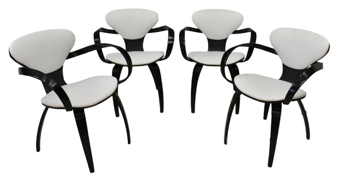 (4) NORMAN CHERNER STYLE 'PRETZEL' ARMCHAIRS (1 of 3)