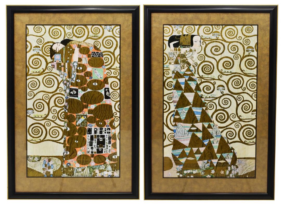 (2) AFTER GUSTAV KLIMT, ART NOUVEAU STYLE PRINTS (1 of 4)