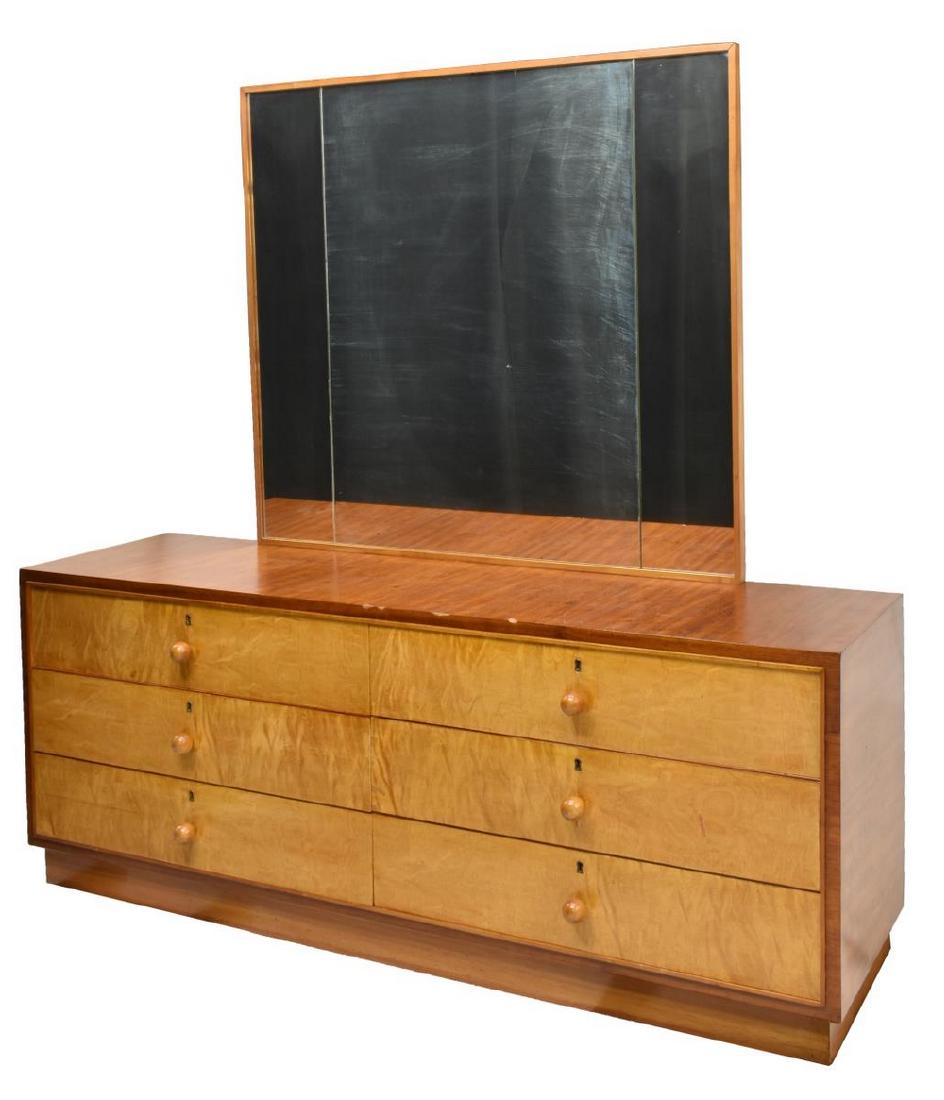 ITALIAN ART DECO TWO-TONE MIRRORED DRESSER (1 of 4)