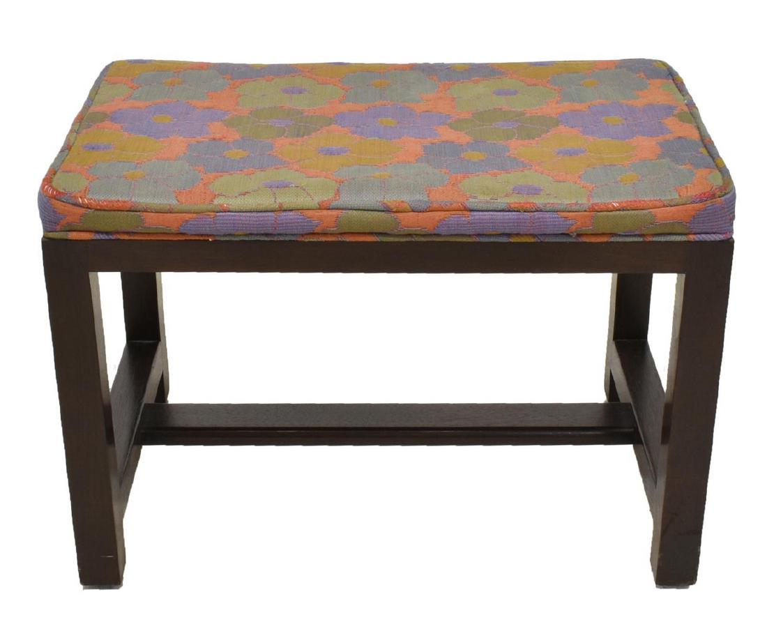 MID-CENTURY DUNBAR FLORAL UPHOLSTERED FOOTSTOOL (1 of 4)
