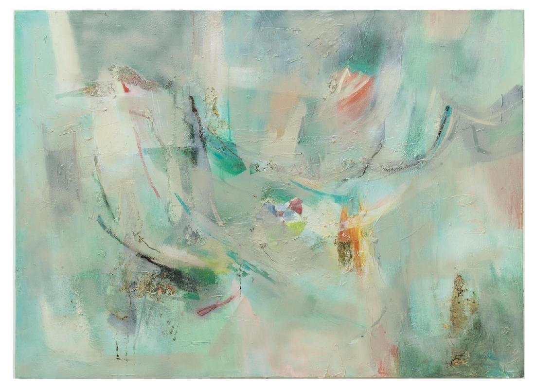 BETTY CARMELL SAVENOR (B.1927) ABSTRACT PAINTING (1 of 3)