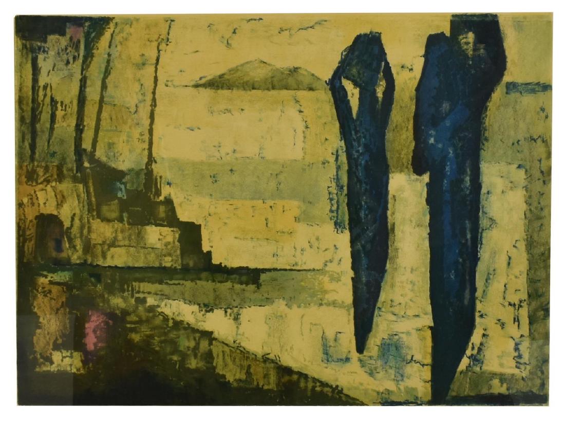 ABSTRACT LITHOGRAPH IN COLORS, SIGNED (1 of 5)