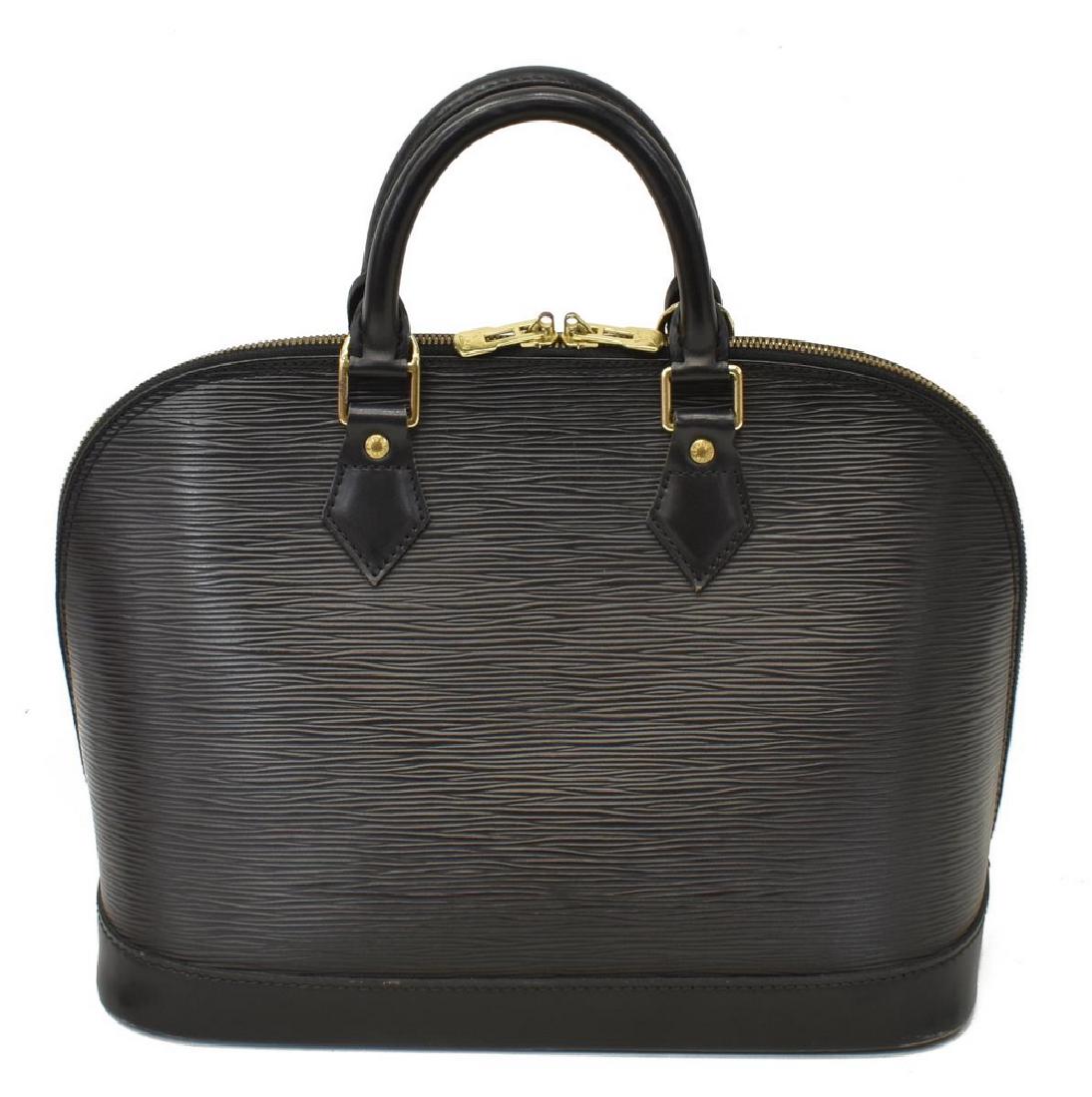 LOUIS VUITTON 'ALMA PM' BLACK EPI LEATHER HANDBAG (1 of 4)