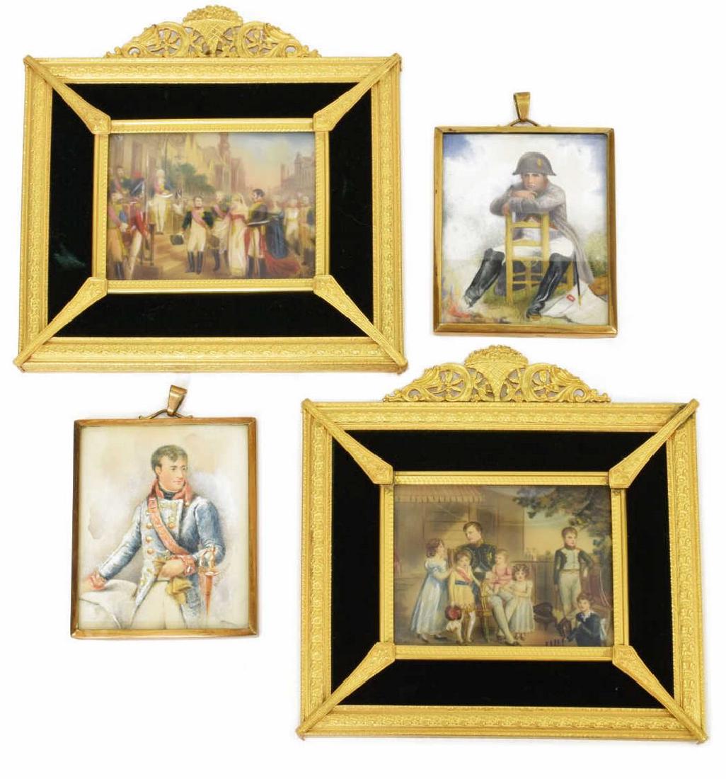 (4) GROUP OF FRAMED PORTRAIT MINIATURES, NAPOLEON (1 of 5)