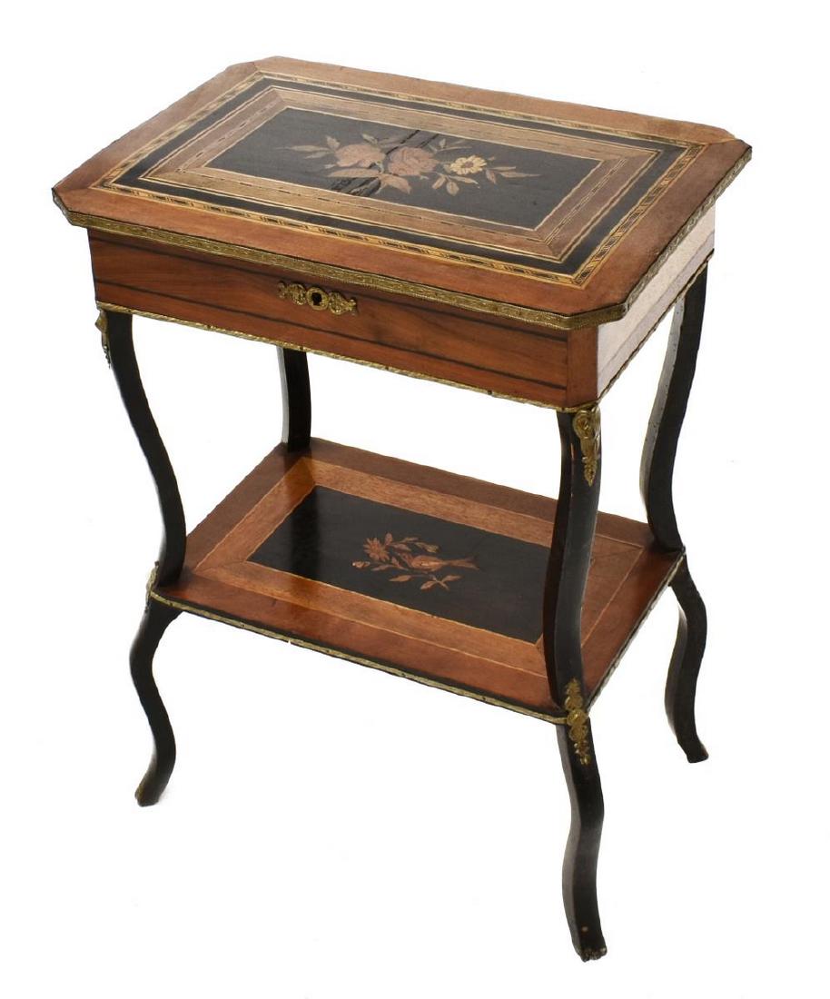 FRENCH NAPOLEON III MARQUETRY SEWING WORK TABLE (1 of 5)