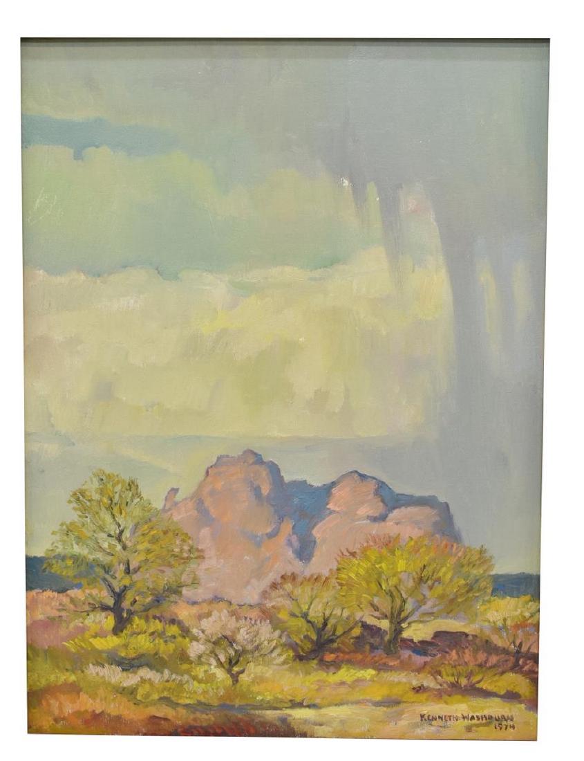 KENNETH WASHBURN (CAL, 1904-1989) LANDSCAPE (1 of 4)