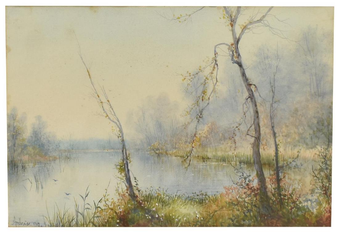 JULES AMBROISE (19TH/ 20TH C.) AUTUMN LANDSCAPE (1 of 4)