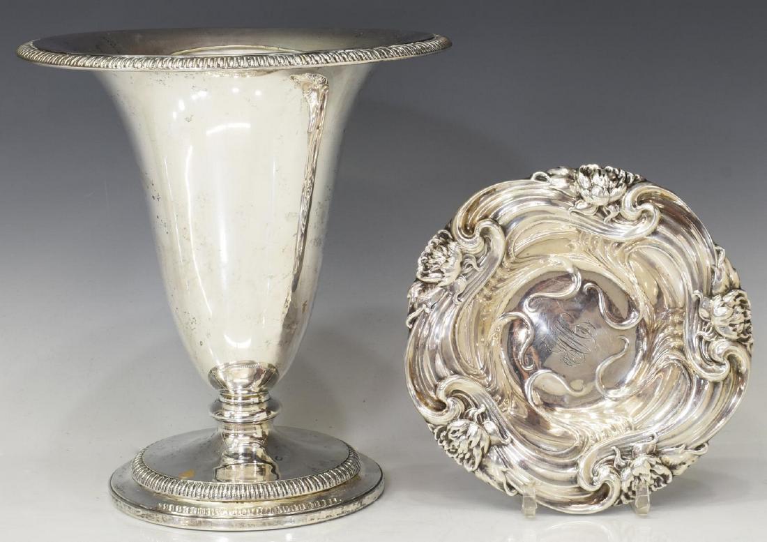 (2) STERLING URN-FORM VASE, ART NOUVEAU BOWL (1 of 5)