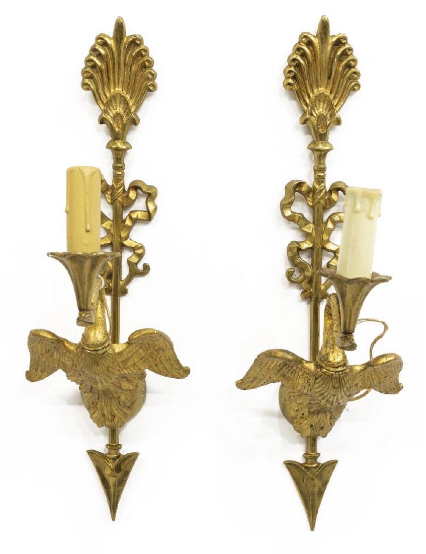 (2) FRENCH EMPIRE STYLE ONE-LIGHT WALL SCONCES (1 of 2)