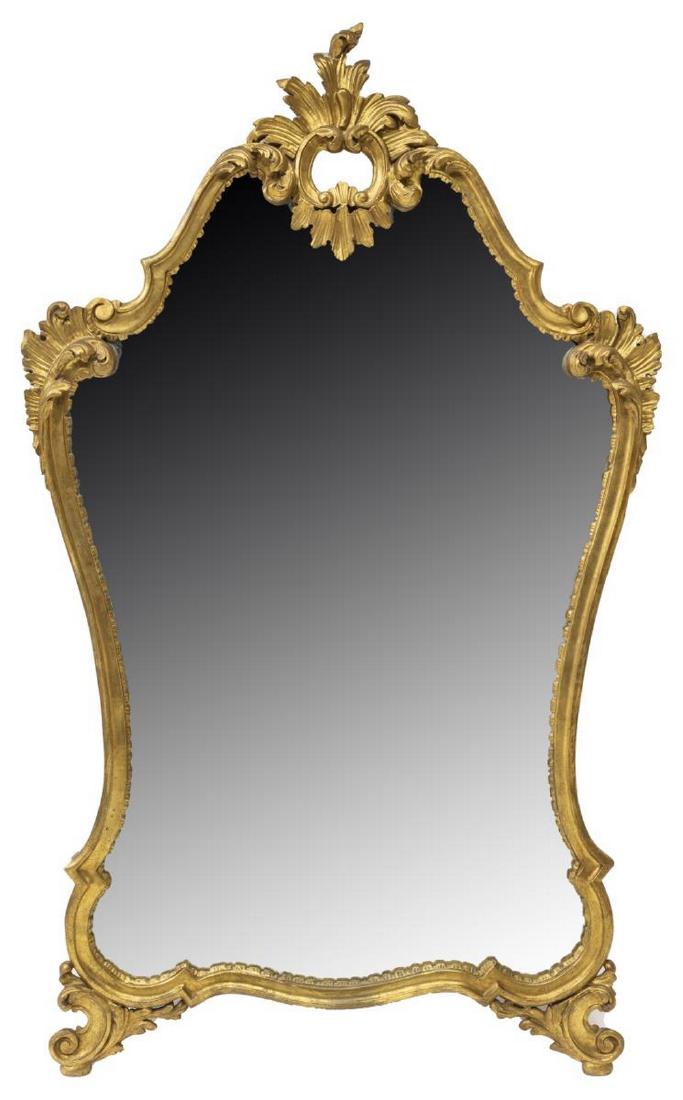 ITALIAN FLORENTINE GILTWOOD WALL MIRROR (1 of 3)