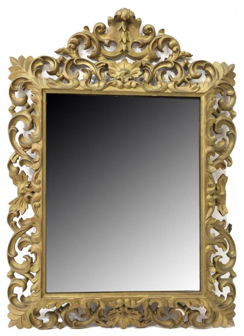 FRENCH LOUIS XV STYLE GILTWOOD WALL MIRROR (1 of 3)