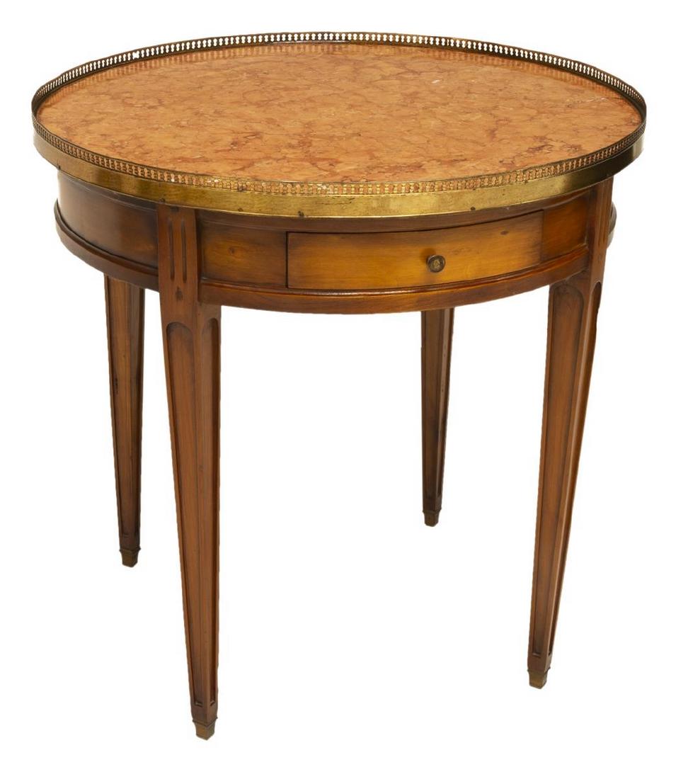 FRENCH LOUIS XVI STYLE MARBLE-TOP SIDE TABLE (1 of 4)