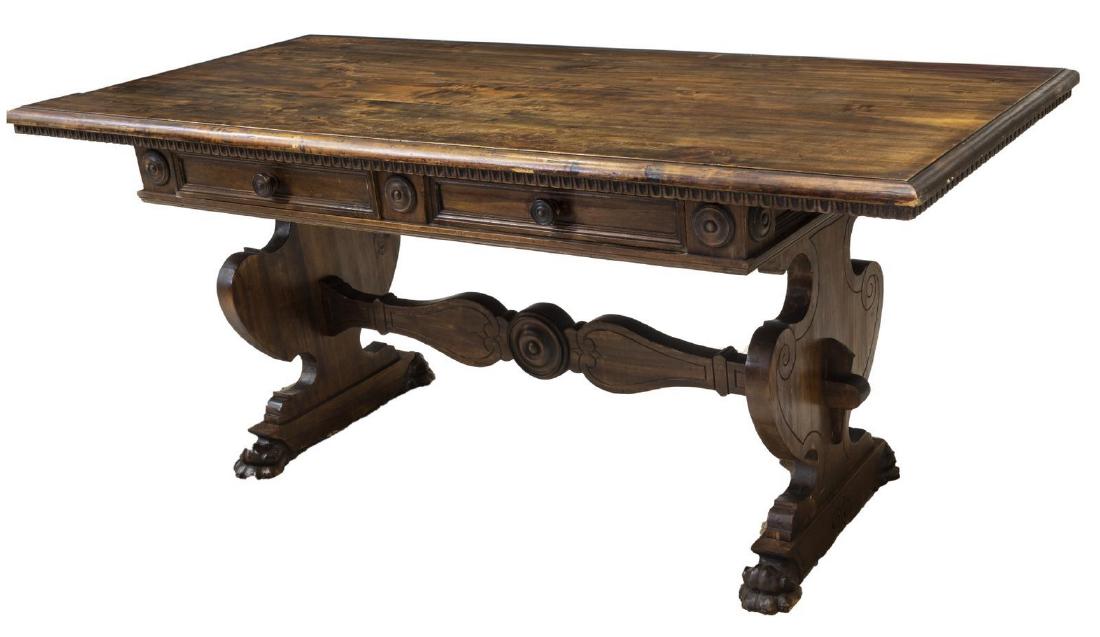 ITALIAN RENAISSANCE REVIVAL CARVED DESK (1 of 3)