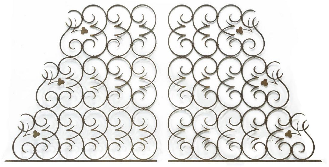 FRENCH ARCHITECTURAL GILT WROUGHT IRON GATE (1 of 2)