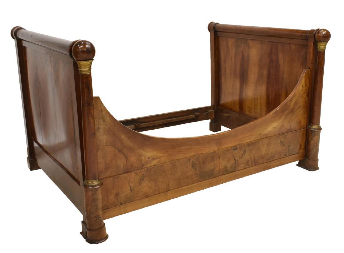 FRENCH EMPIRE STYLE FIGURED WOOD ALCOVE BED (1 of 4)