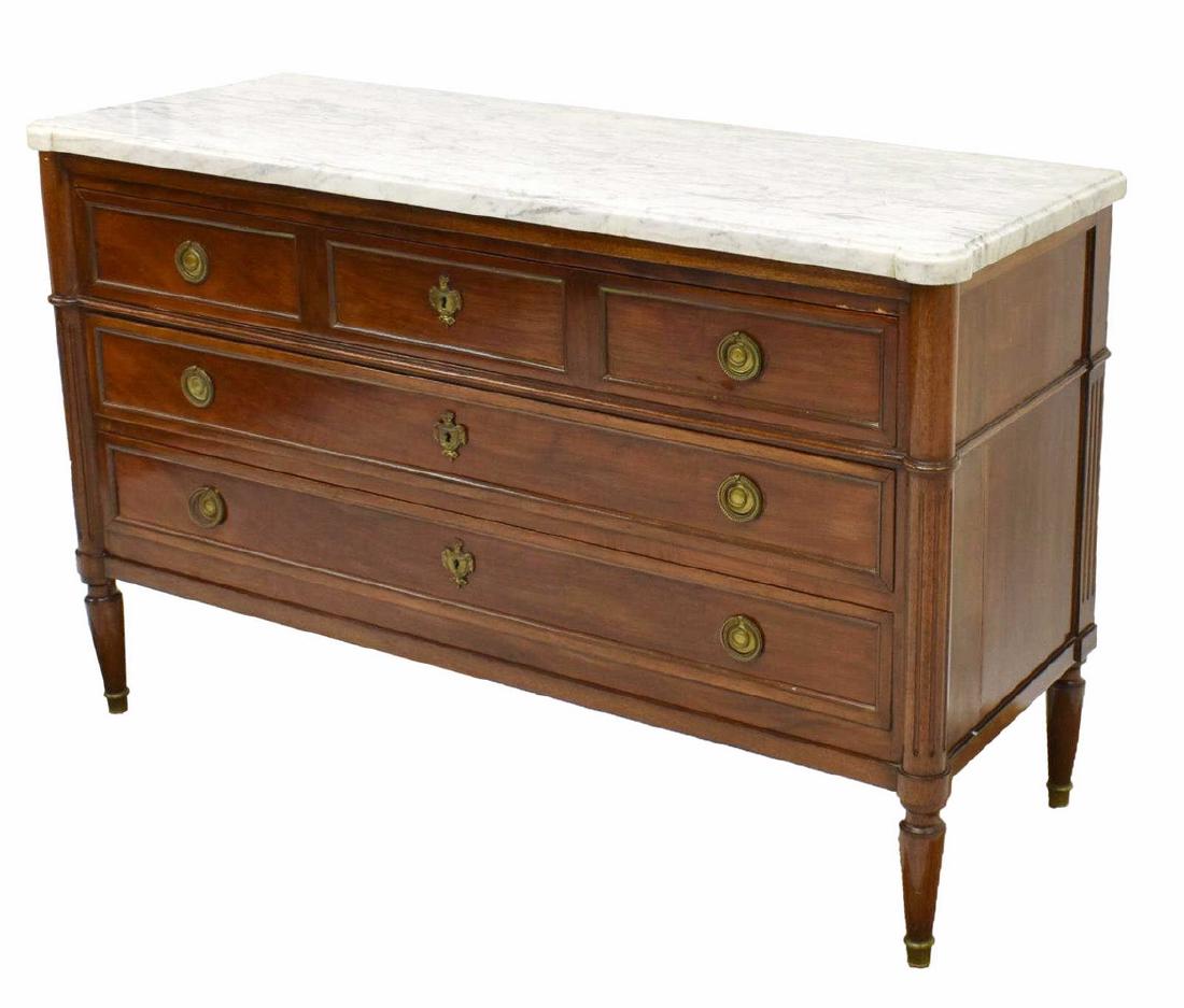 FRENCH LOUIS XVI STYLE MAHOGANY COMMODE (1 of 5)