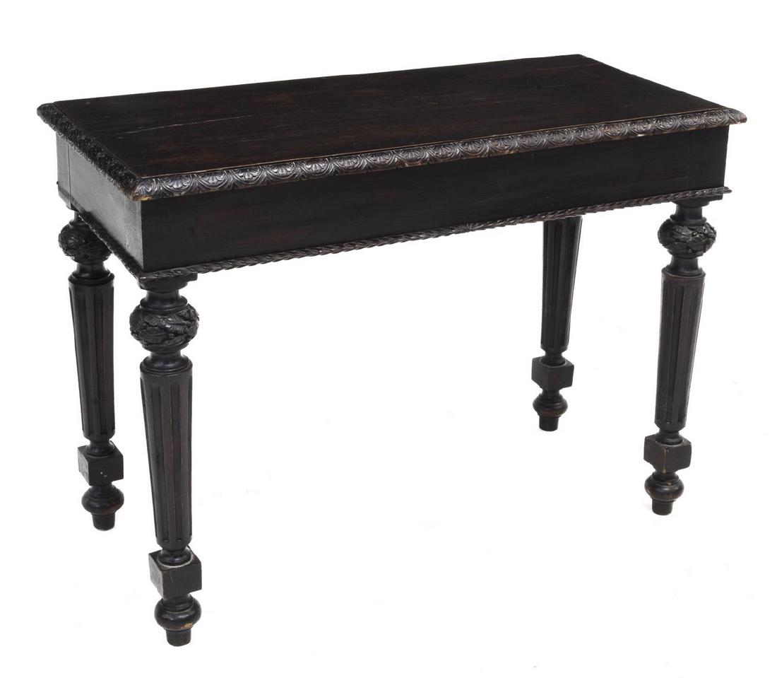 FRENCH LOUIS XVI STYLE EBONIZED FINISH TABLE (1 of 4)
